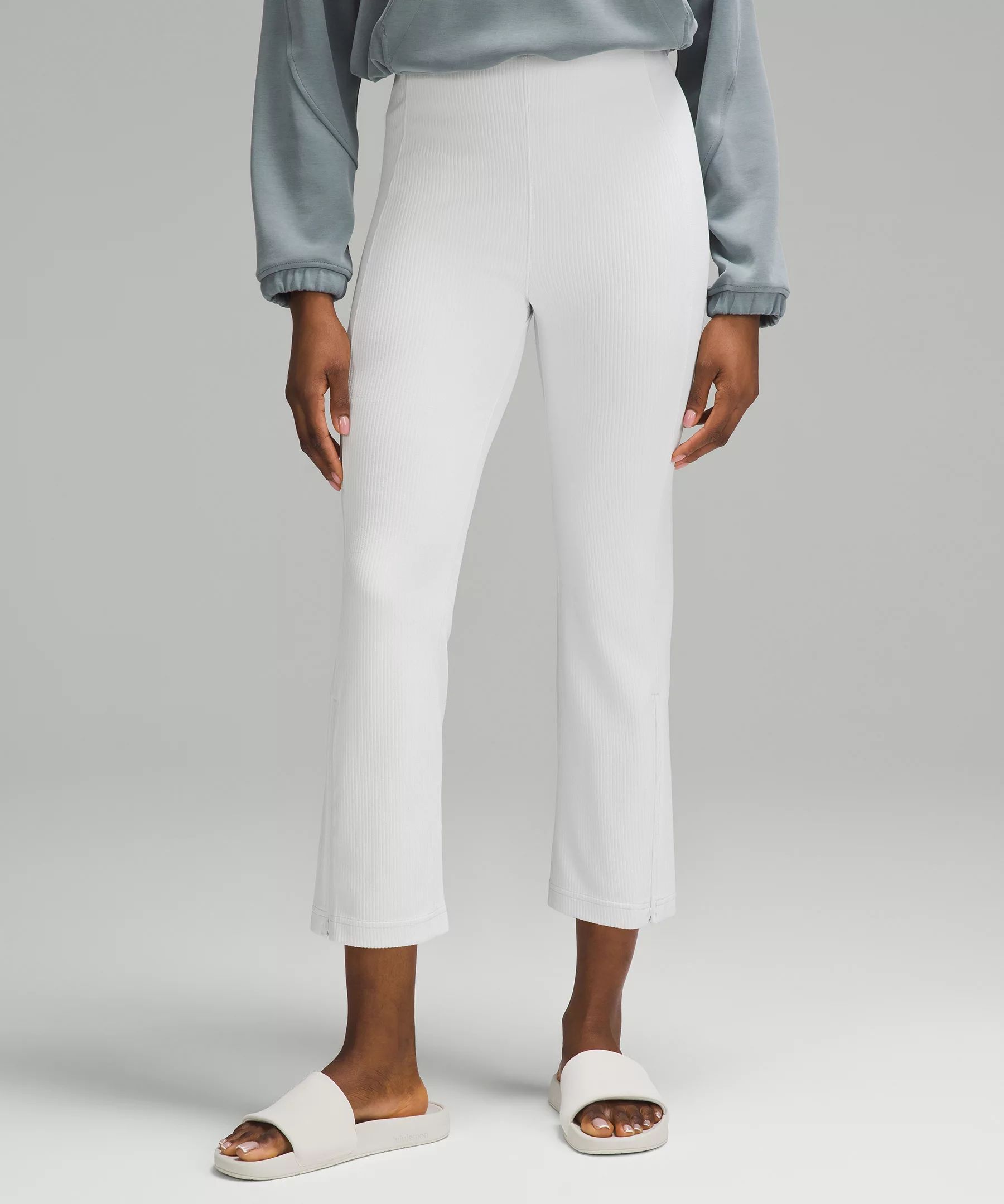 Ribbed Softstreme Zip-Leg High-Rise Cropped Pant 25" | Lululemon (US)