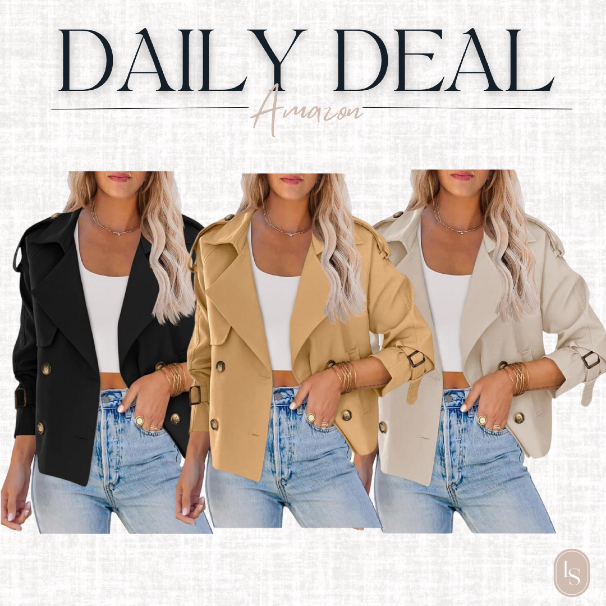 The cutest trend for fall! This cropped trench coat is the perfect layering piece - and it's on lightening deal today! 

#LTKFindsUnder50 #LTKSeasonal #LTKSaleAlert