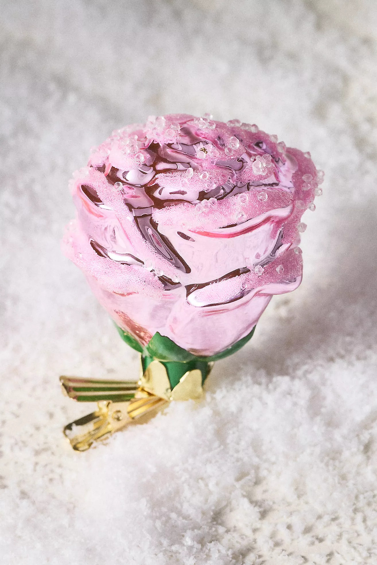 Rose Clip-On Glass Ornament | Anthropologie (US)