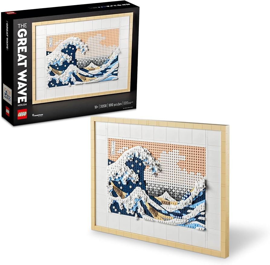 LEGO Art Hokusai – The Great Wave 31208, 3D Japanese Wall Art Craft Kit, Framed Ocean Canvas, C... | Amazon (US)