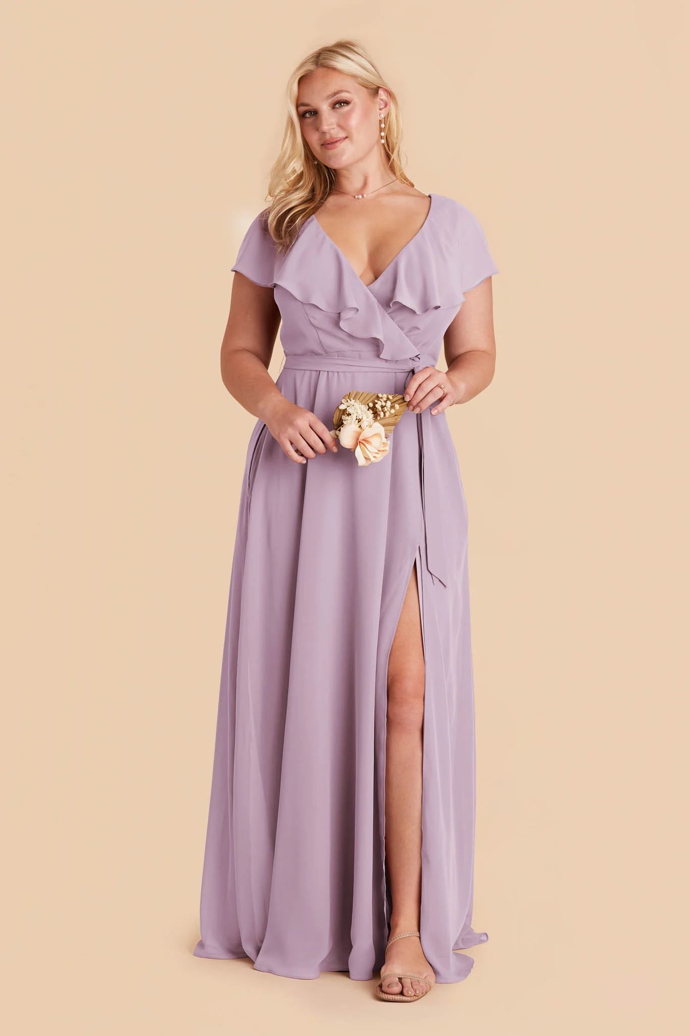 Jackson Chiffon Dress - Lavender | Birdy Grey
