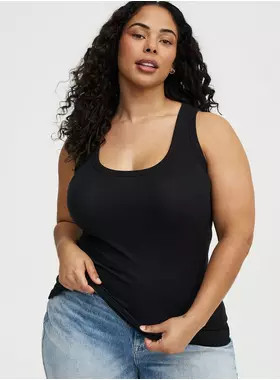 Cotton Modal Rib Scoop Tank | Torrid (US & Canada)