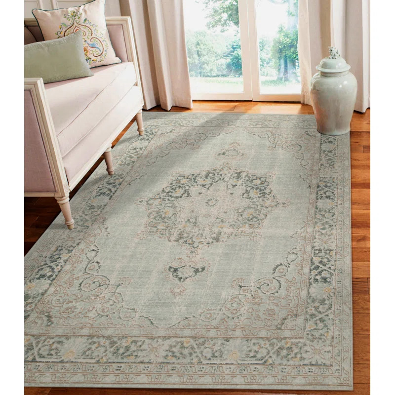 Botwith Oriental Green/Beige Area Rug | Wayfair North America