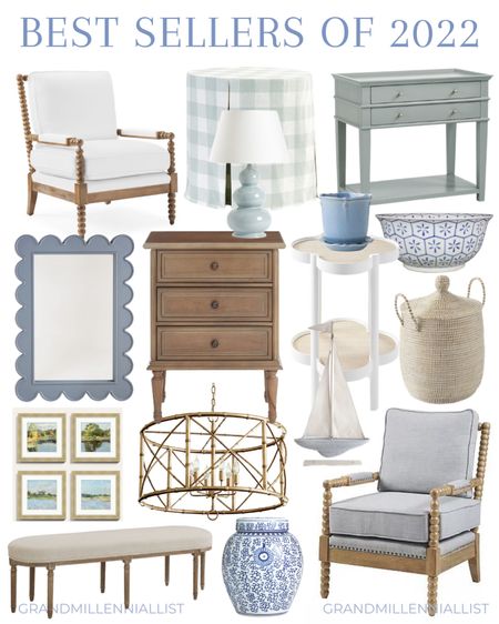 Home decor Best Sellers 2022 Furniture accessories nightstand mirror side table basket skirted table scalloped mirror bamboo chandelier spindle chair Ballard Designs Overstock Serena & Lily Cailini Coastal home design

#LTKhome #LTKsalealert #LTKfamily