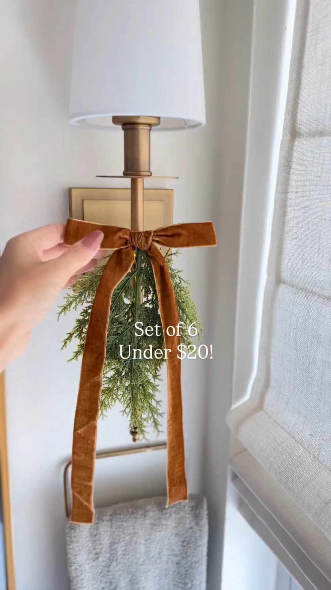 I actually use a lot of real greenery throughout my house for the holidays, but I also love these super affordable and easy “evergreen” swags with ribbon! Get a pack of 6 for under $20! 


#coastalhome #coastaldecor #Christmasdecor #interior4you #interiordesign #interiorstyling #holidaydecor #bathroomdecor #homeinterior #neutralhomedecor #primarybathroom #ltkhome #christmasswag #amazonhomedecor #amazonhome

#LTKFindsUnder50 #LTKHoliday #LTKHome