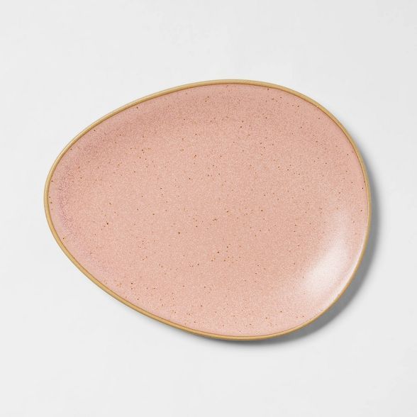 8" x 6" Stoneware Egg Salad Plate Pink - Threshold™ | Target