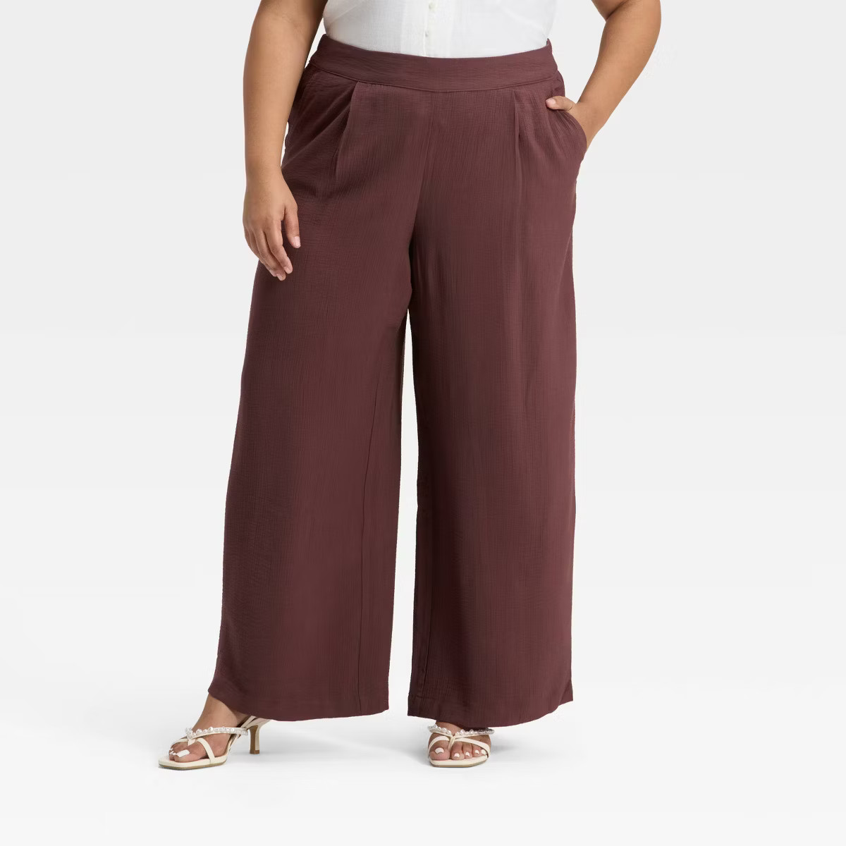 Women's High-Rise Modern Gauze Pull-On Pants - A New Day™ | Target
