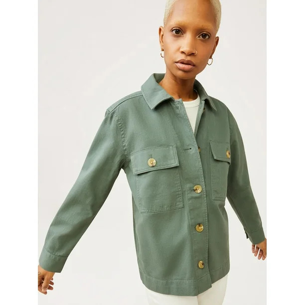 Free Assembly Women’s Surplus Shirt Jacket | Walmart (US)