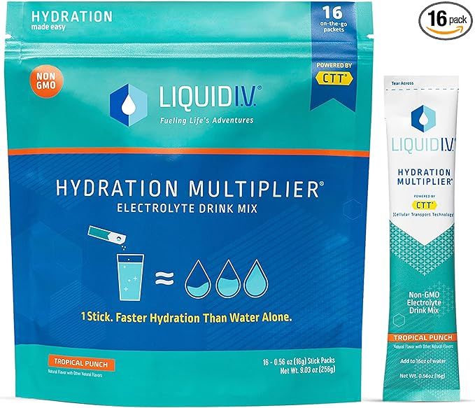 Liquid I.V. Hydration Multiplier - Tropical Punch - Hydration Powder Packets | Electrolyte Drink ... | Amazon (US)