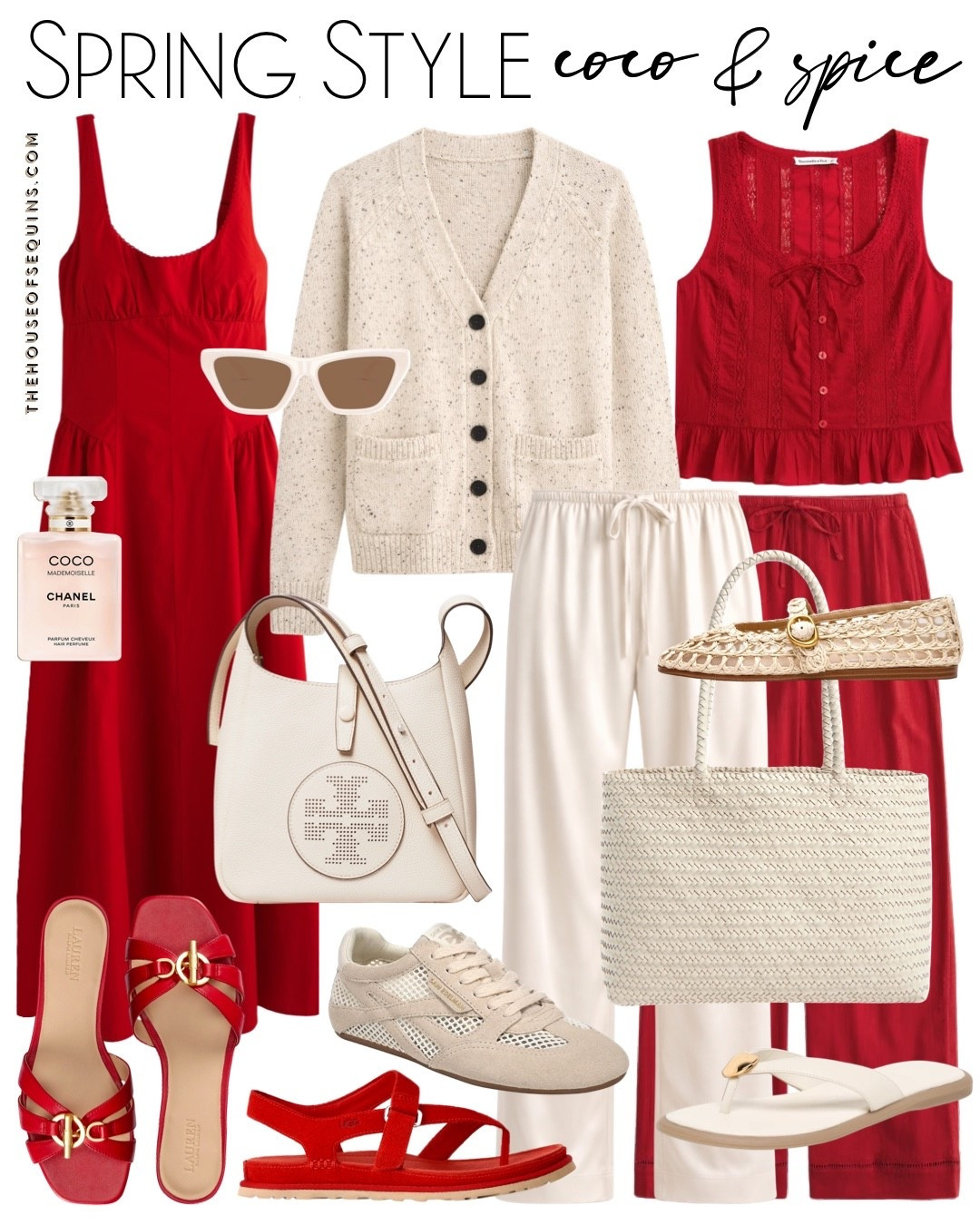 Shop Abercrombie spring outfits and Nordstrom new arrivals! Matching set, satin pants, spring dress, cardigan, mesh sneakers, woven sandals, Tory Burch bag, Ralph Lauren sandals, Ugg sandals, Madewell woven tote bag