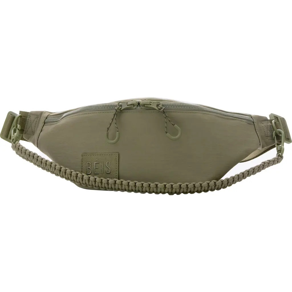 Béis The Sport Pack Nylon Belt Bag in Olive at Nordstrom | Nordstrom