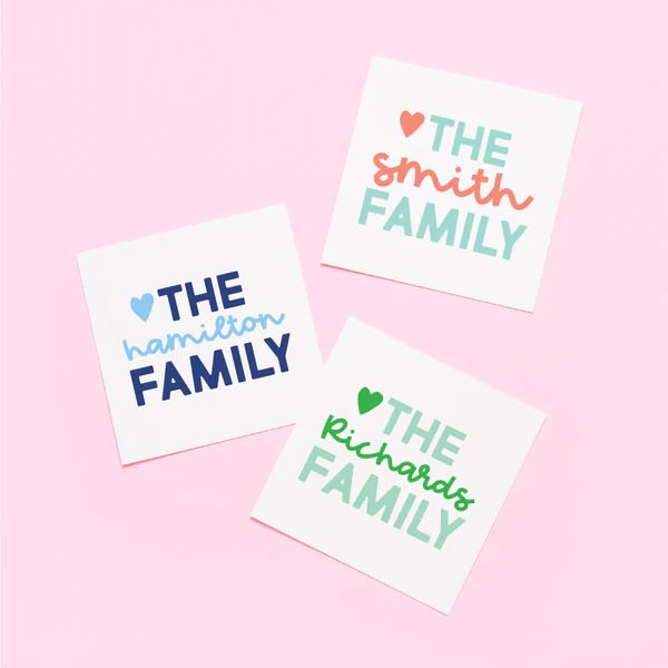 Script Family Stickers | Joy Creative Shop