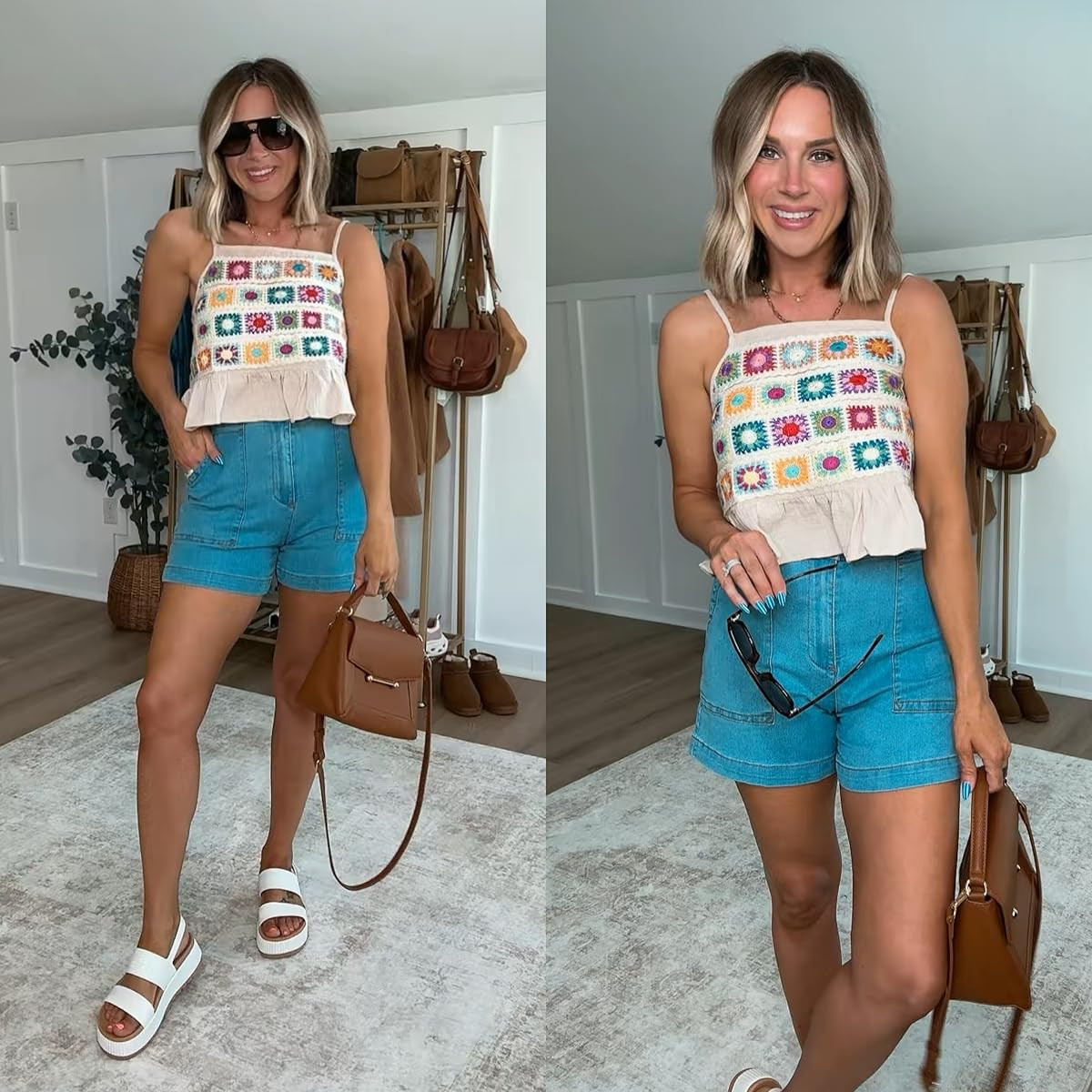 Because life’s too short for boring outfits… and this top understood the assignment 👏 These go-to denim shorts are so comfortable and just the right length and the perfect staple to pair with this fun, colorful crochet tank top.  

 #LTKFestival #LTKootd #LTKSeasonal