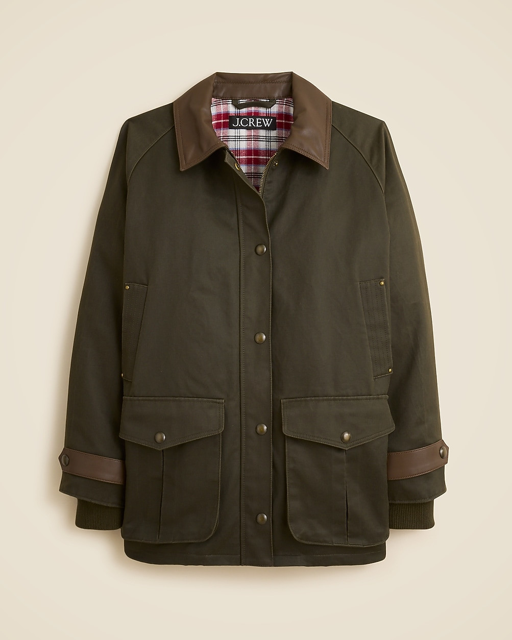 Broken-in Barn Jacket™ with faux-leather collar | J. Crew US