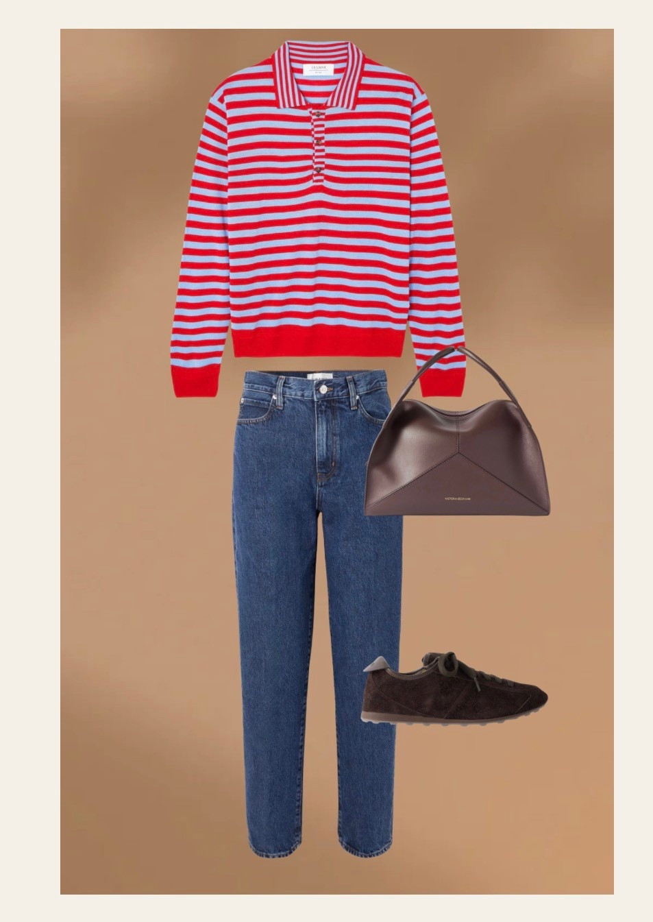 Love this color combo and these brown suede sneakers #springsale