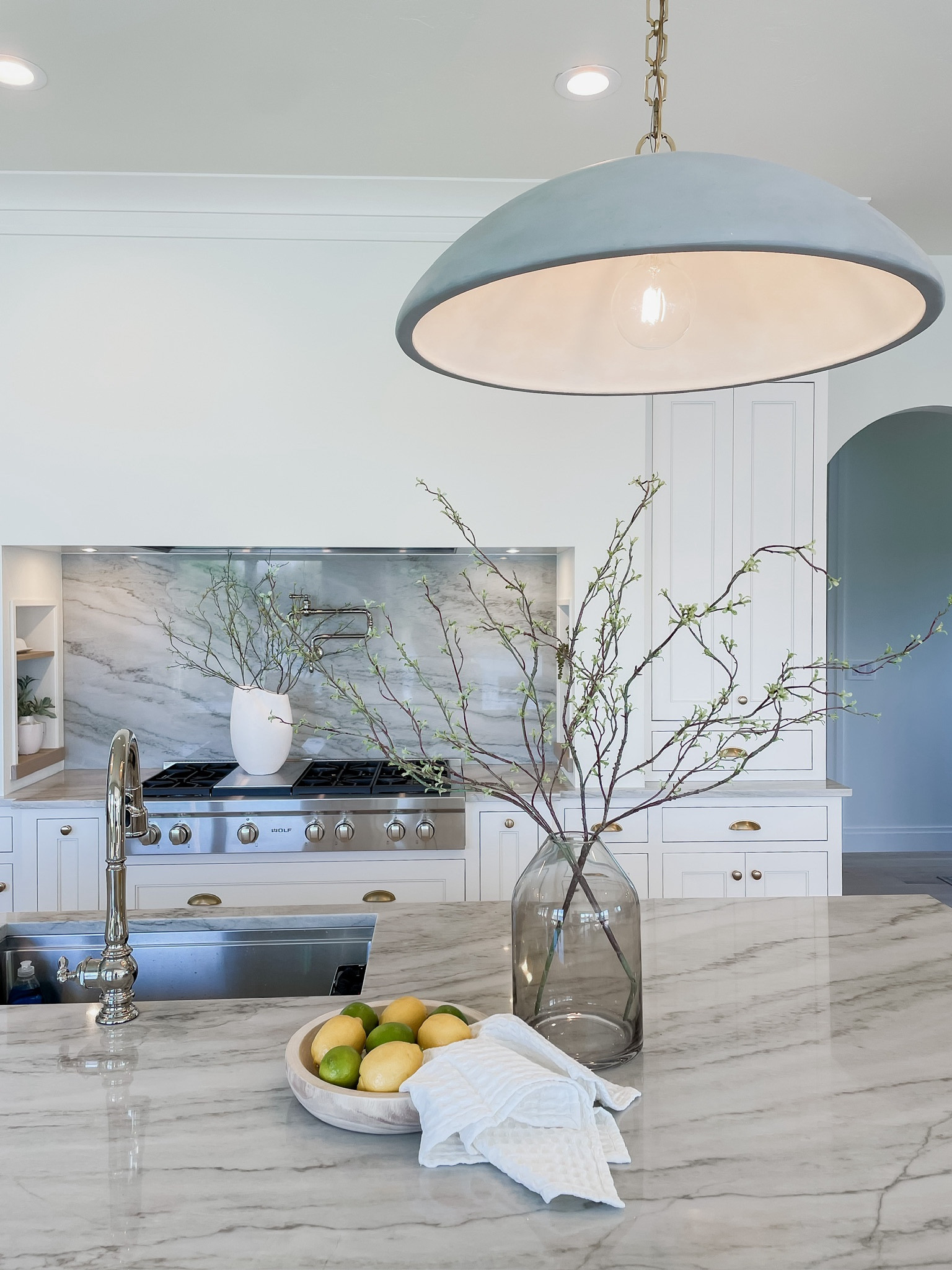 Peaceful morning with a clean kitchen. Lots of questions about our countertops. They are sea pearl quartzite.

#LTKHome