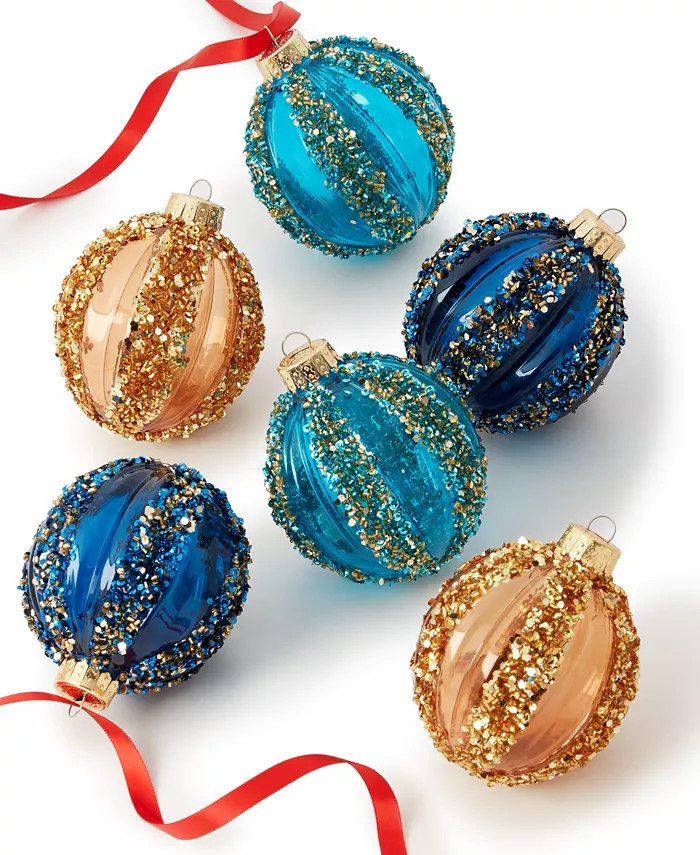 Holiday Lane
          
        
  
      
          Patina Beaded Ribbed Ball Ornaments, Set of ... | Macy's
