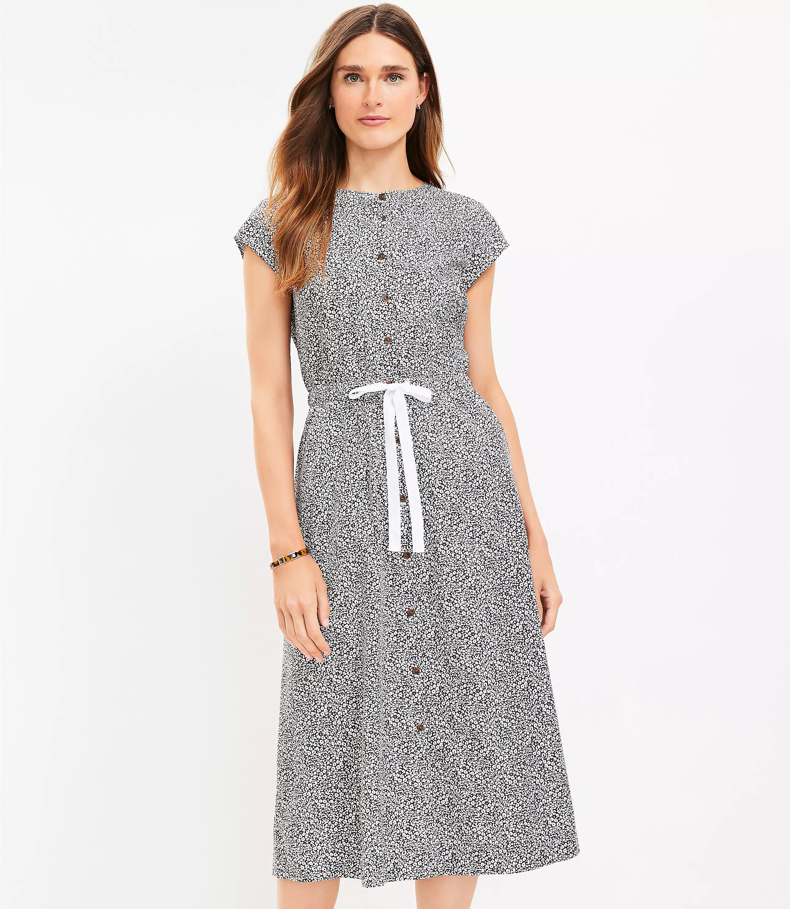 Cheetah Print Utility Midi Shirtdress | LOFT