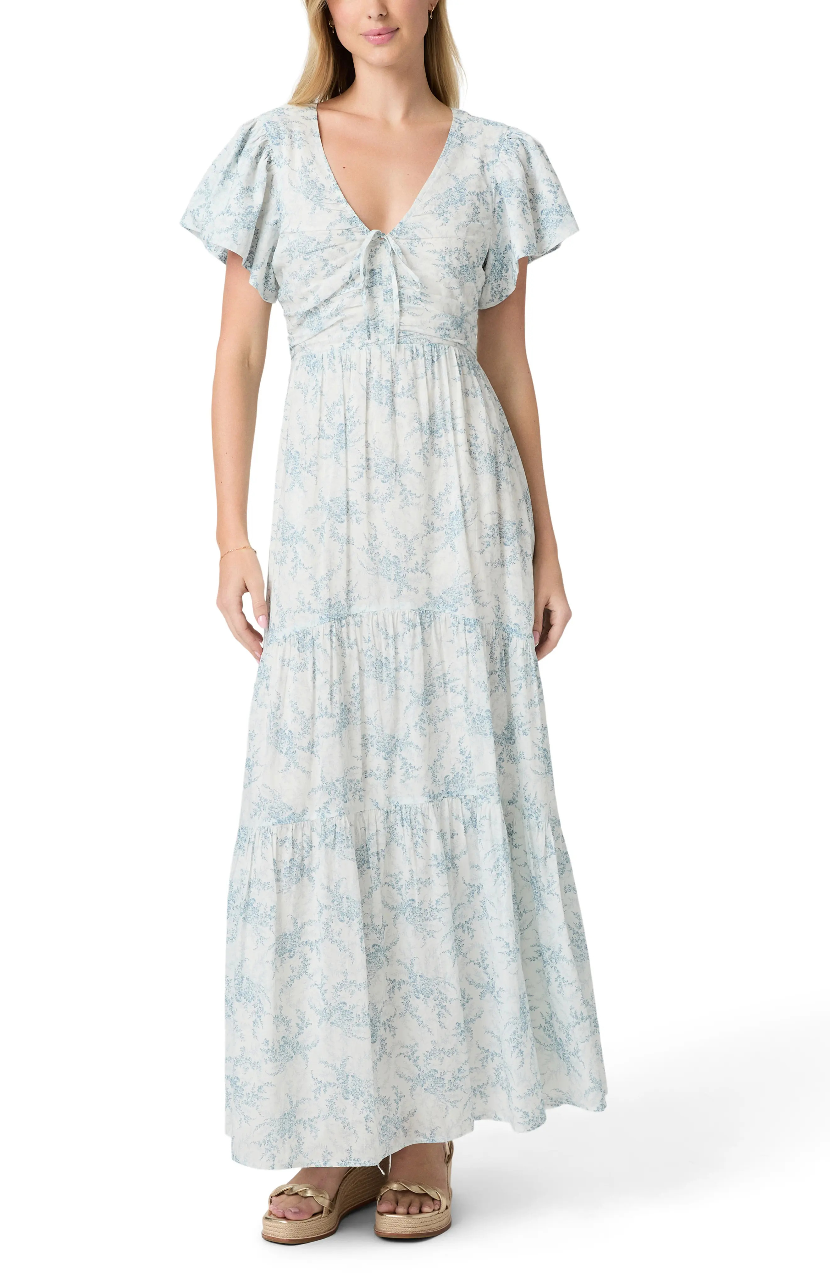 PAIGE Kinga Floral Print Cotton Maxi Dress (Women) | Nordstrom | Nordstrom