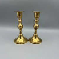Brass Candlestick Holders, Vintage | Etsy (US)