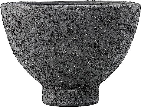 Bloomingville Decorative Ceramic Bowl with Black Rough Finish | Amazon (US)