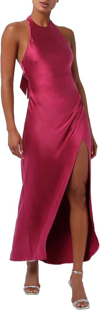 Lulus Women's Margaret Halter Maxi | Amazon (US)