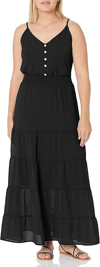 PRETTYGARDEN Women's Causal Summer Dress Spaghetti Strap Sleeveless High Waist Beach Long Maxi Dr... | Amazon (US)