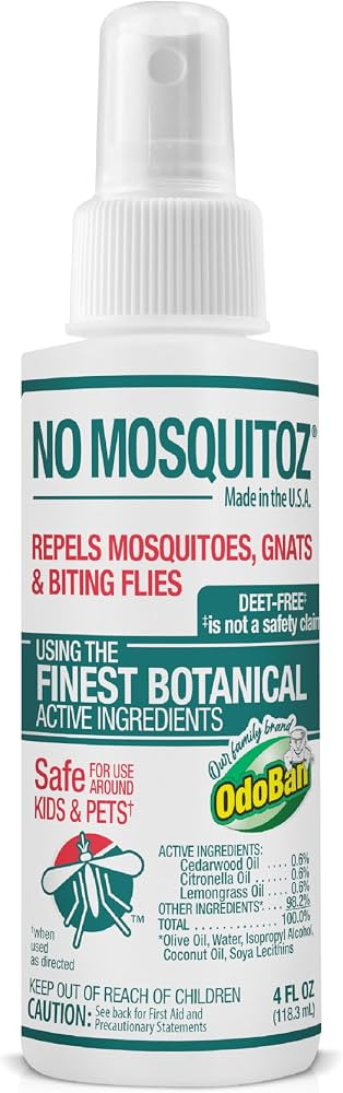 No Mosquitoz Botanical Insect Repellent, DEET-Free, Made with Natural Essential Oils, Non-Greasy ... | Amazon (US)
