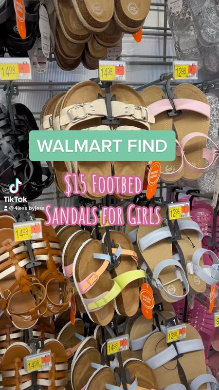 $15 Footbed Sandals for girls at Walmart! These are a great Birkenstock look for less! 

#LTKshoecrush #LTKkids #LTKSeasonal