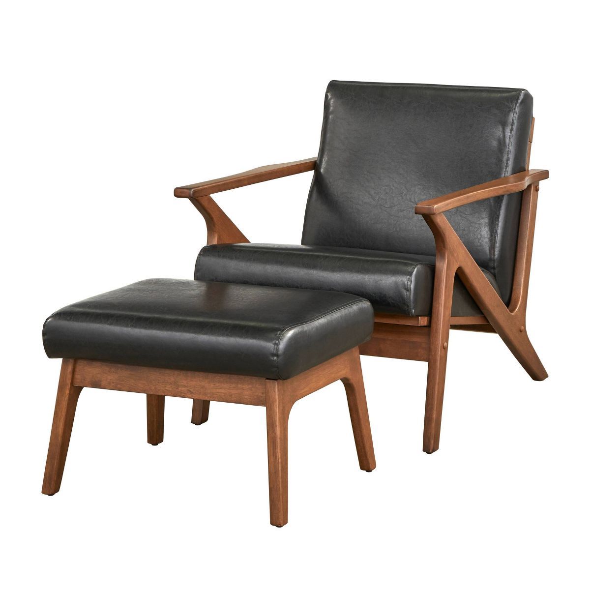 2pc Bianca Mid-Century Modern Armchair and Ottoman Set - Buylateral | Target