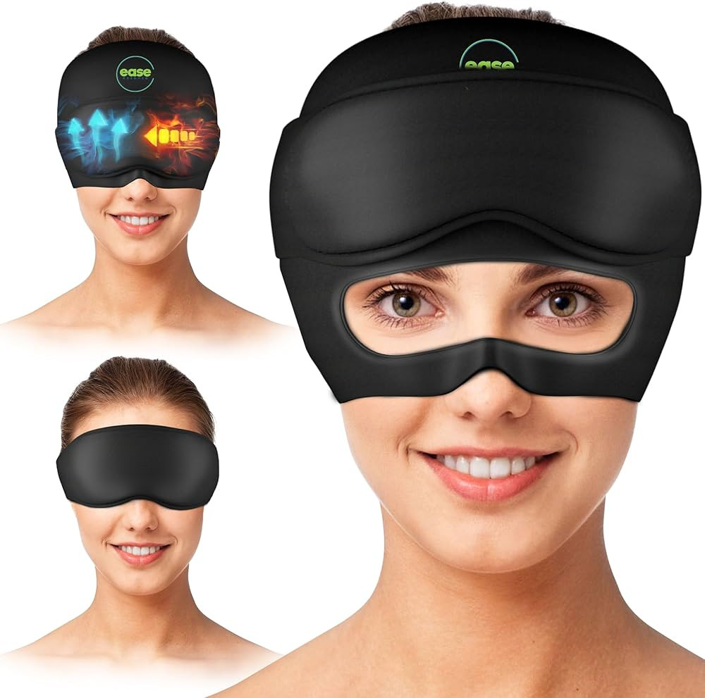 Headache Relief Cap - 2 in 1 Soothing Migraine Relief Cap with Detachable Eye Mask 20% Extra Gel ... | Amazon (US)