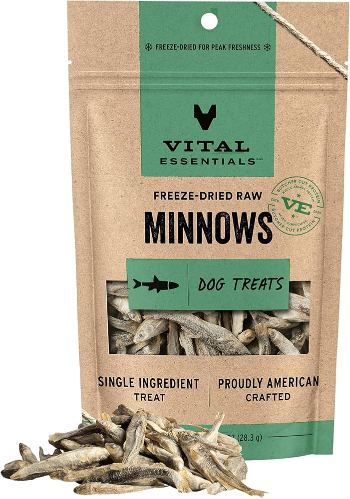 Vital Essentials Single Ingredient Minnows Dog Treats, 1 oz | Freeze-Dried Raw | Premium Quality ... | Amazon (US)