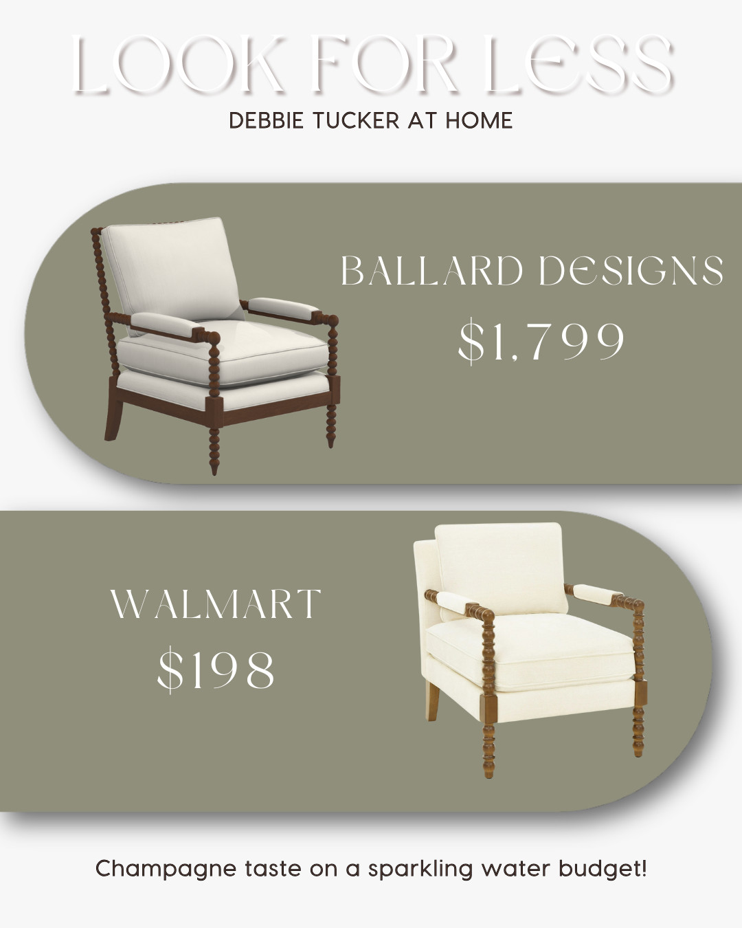 Love the $1,799 Ballard Designs chair? Snag the same designer look for just $198 at Walmart! This high-end dupe gives you luxe style on a budget. 

#LookForLess #InteriorDesignDupe #HomeDecorFinds #BallardDesignsDupe #WalmartHome #ChicOnABudget #DesignerLookAlike #AffordableStyle 

 #LTKHome