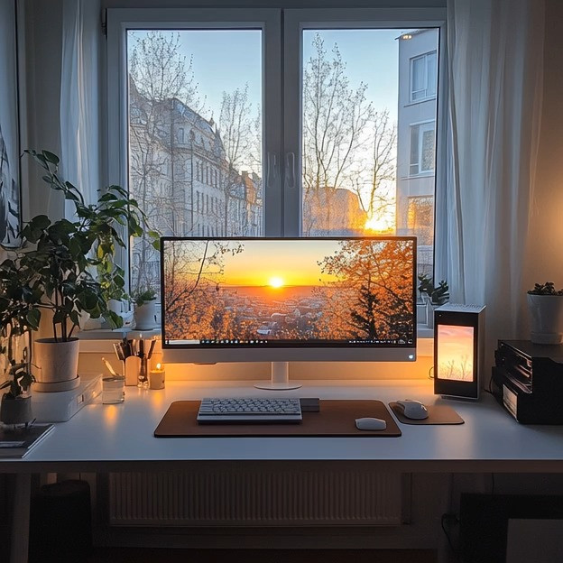 This is what a simple home office should feel like — intentional, calm, and designed to support your best work. An ultrawide screen on a sturdy LG bracket (highly recommended by our founder), a beautiful desk mat, a small plant by the window, and a priceless sunrise view to start your day. When your setup looks like this, your energy flows, your creativity expands, and your productivity naturally heightens. You don’t need much — just a few essentials, all tagged here, to create a workspace that truly elevates you.

#homeofficesetup #ultrawidemonitor #founderapproved #productivitytools #creatorsworkspace #elegantanddriven 

 

#LTKHome