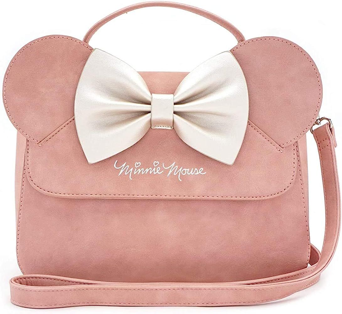Loungefly x Disney Minnie Mouse Crossbody Bag with Ears and Bow | Amazon (US)