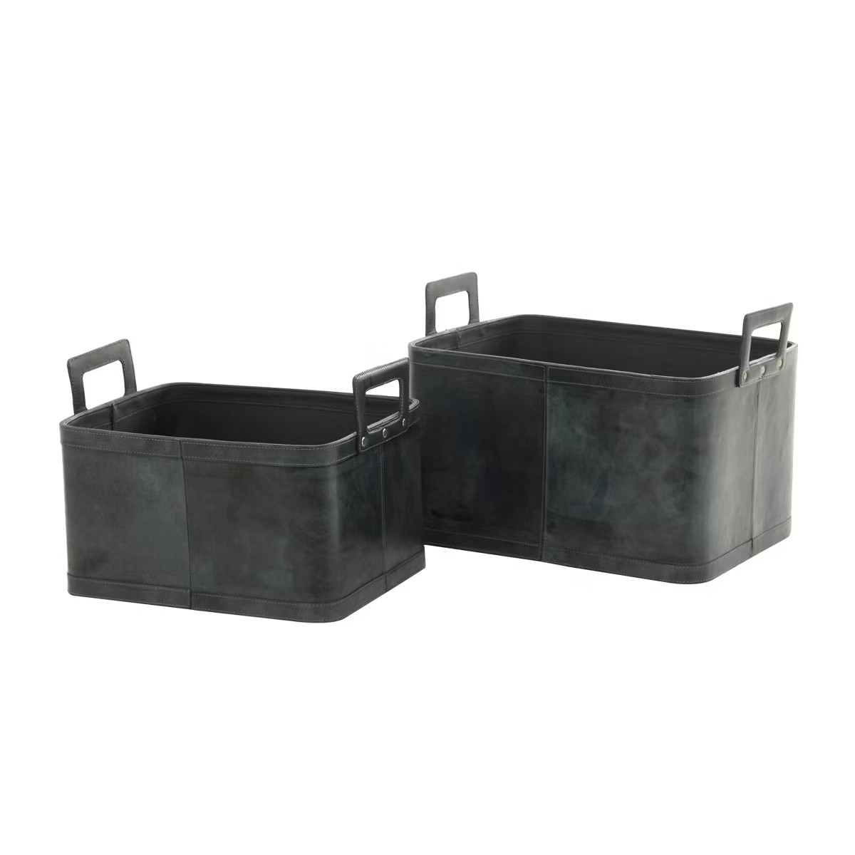 Set of 2 Storage Baskets Dark Brown - Olivia & May | Target