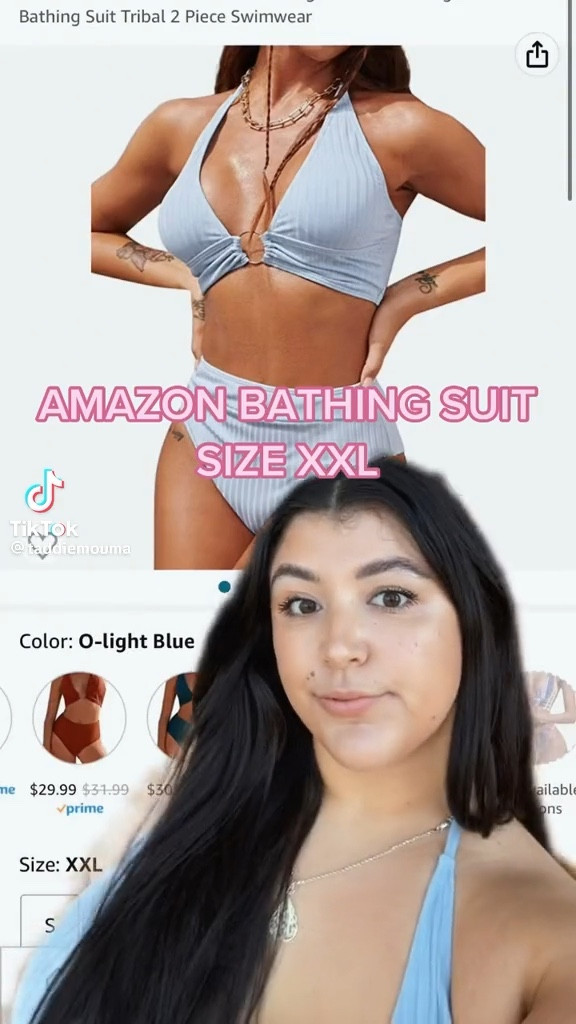 Size XXL bathing suit 🩵 

#LTKunder50 #LTKcurves #LTKswim