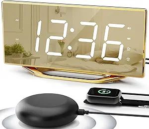 Loud Alarm Clock for Heavy Sleeper, 2 Alarms Big Display Clock with Bed Shaker for Hard of Hearin... | Amazon (US)