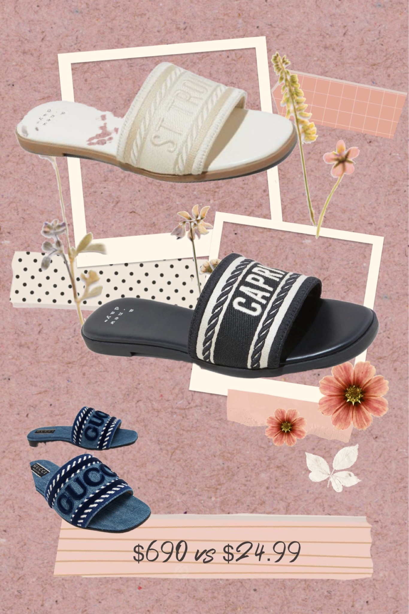 Why spend almost $700 on a summer sandal when you can buy two similar pairs for $24.99 each. 

#LTKswim #LTKSeasonal #LTKshoecrush