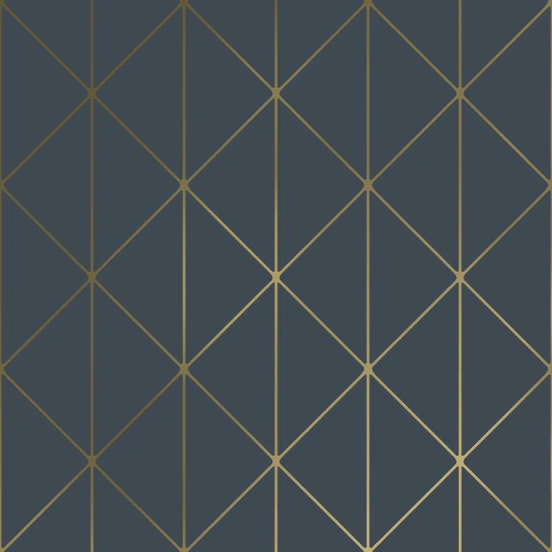 Tedder Geometric 33' L x 21" W Metallic Wallpaper Roll | Wayfair North America