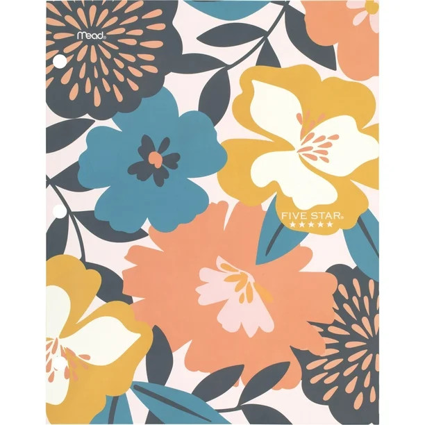 Five Star Tropical Floral 4-Pocket Paper Folder, Flowers (330048FA-WMT) - Walmart.com | Walmart (US)