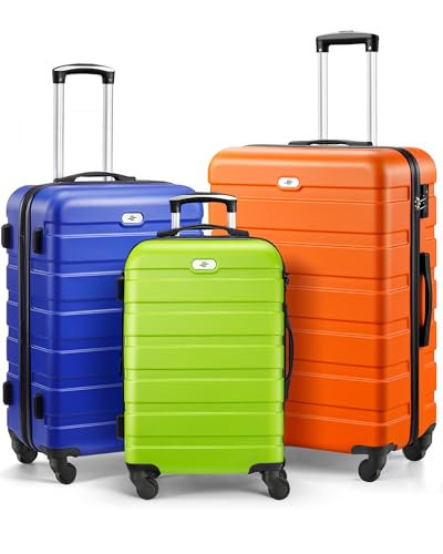Suitour Luggage set 3 piece,Hardside Lightweight Suitcase Set with Spinner Wheels TSA Lock, 20 24 28 inch Travel Suitcase | Amazon (US)