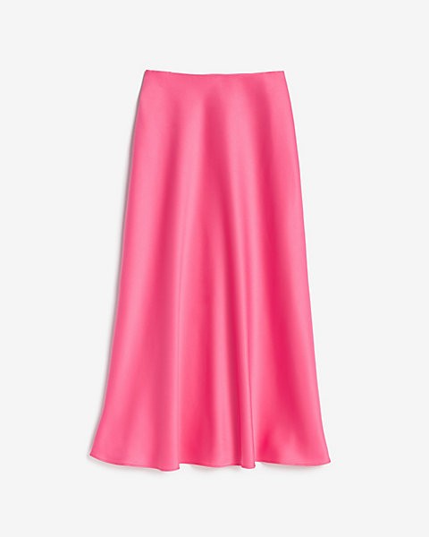 rocky barnes satin midi skirt | Express