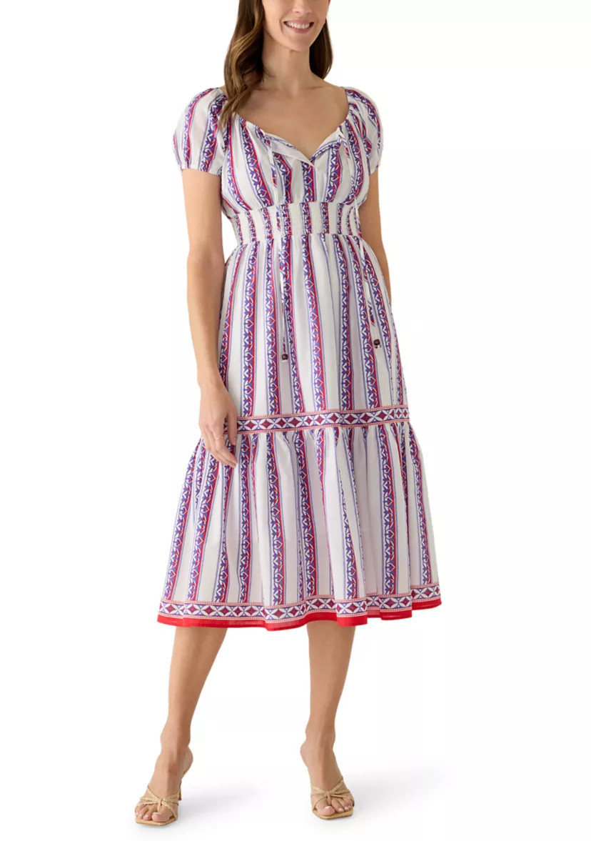 Women's Puff Sleeve Smocked Waist Print Dress | Belk