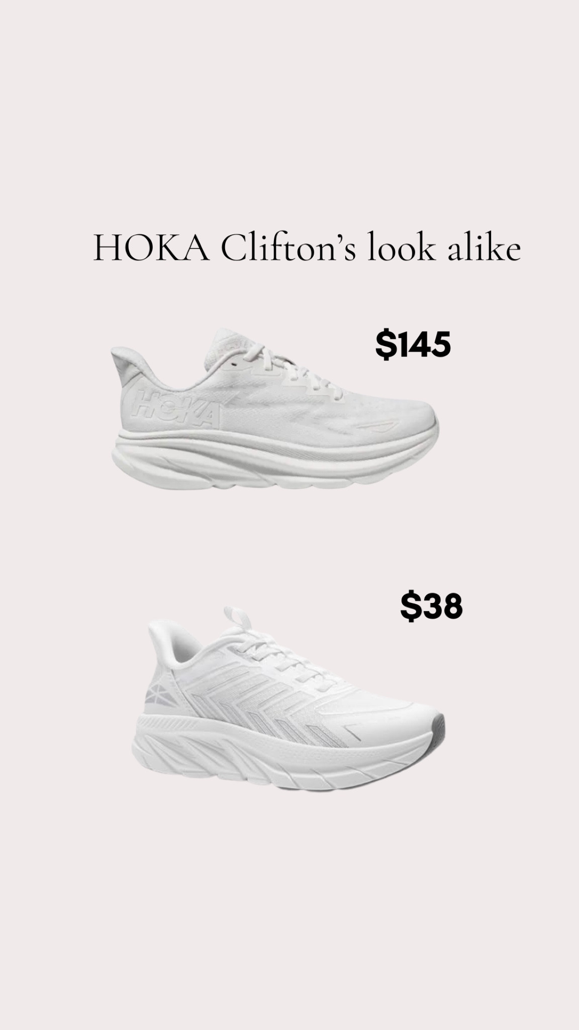 I have a bunch of Hoka’s but just ordered these look alikes that are only $38!

#LTKFindsUnder50 #LTKStyleTip #LTKShoeCrush