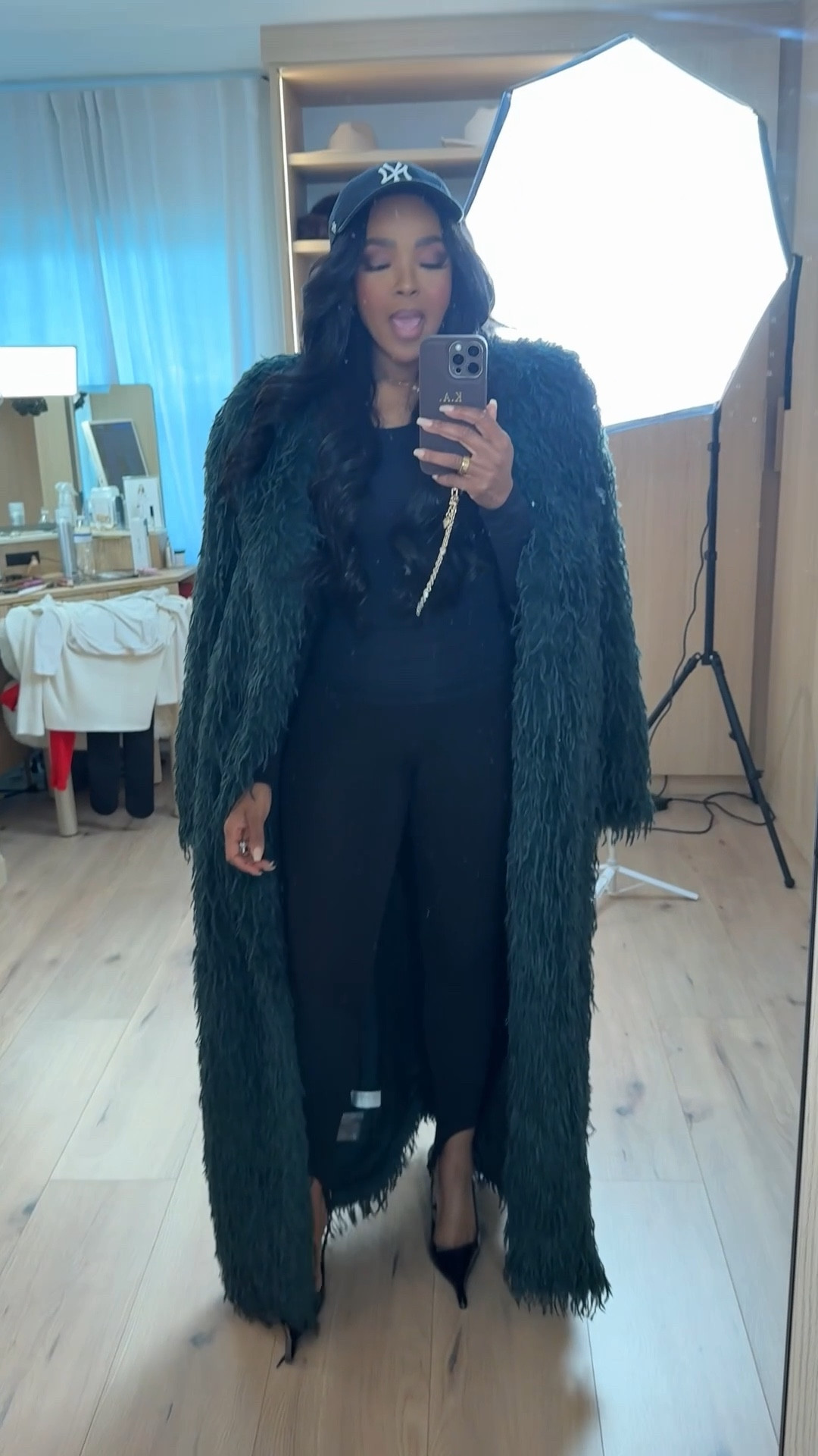 Statement layers that instantly elevate a neutral base. This faux fur moment turns an all-black outfit into a high-impact, polished look while still feeling effortless and wearable. Styled once, but easily remixable so the cost per wear drops over time.

Perfect for dinner dates, city nights, events, or elevated everyday errands.

📏 Sizing:
Faux fur coat: Size Small  
Black base layers: Size Small  
Leggings: Size Small  
Heels: True to size  

5'4" | 138 lbs | 34D | 27" waist | 40" hips

Tap to get details and recreate this elevated winter look.  
Affordable faux fur coat, chic black outfit, winter layering outfit, statement outerwear, elevated casual style, neutral outfit inspiration, capsule wardrobe layers, cost per wear styling

Follow me on Instagram and YouTube @kiras

#LTKgrwm #LTKootd #LTKvlog