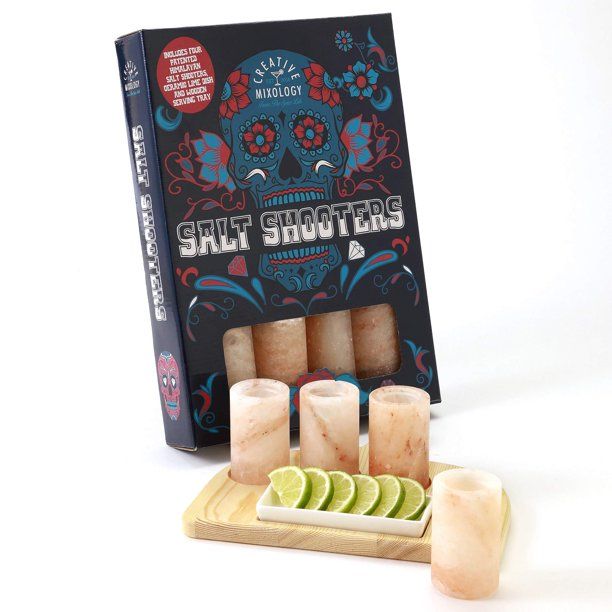 The Spice Lab Tequila Shot Glasses - Pink Himalayan Salt Tequila Shot Glasses - Just Pour, Shoot ... | Walmart (US)