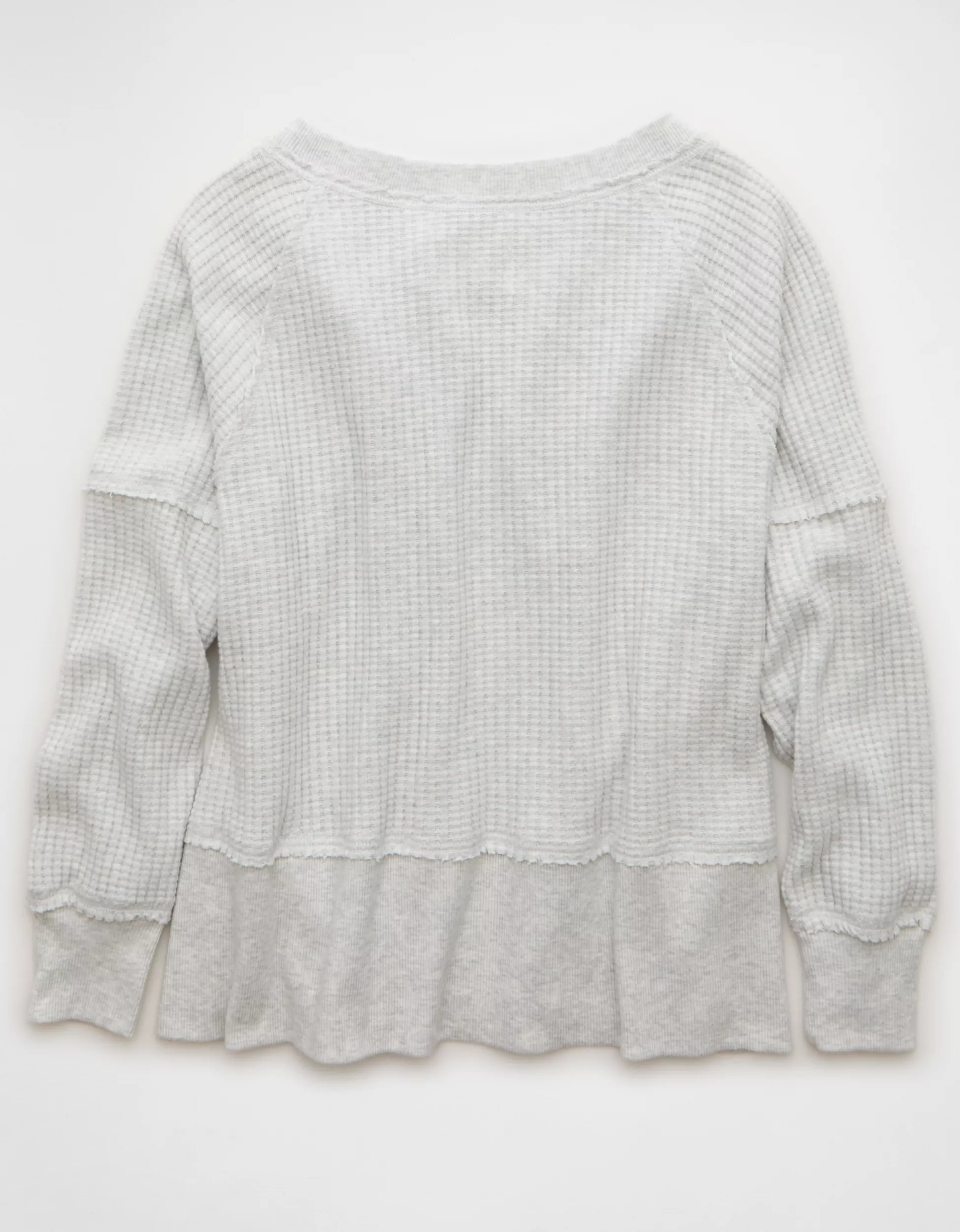 AE Big Hug Off-The-Shoulder Waffle Sweatshirt | American Eagle Outfitters (US & CA)