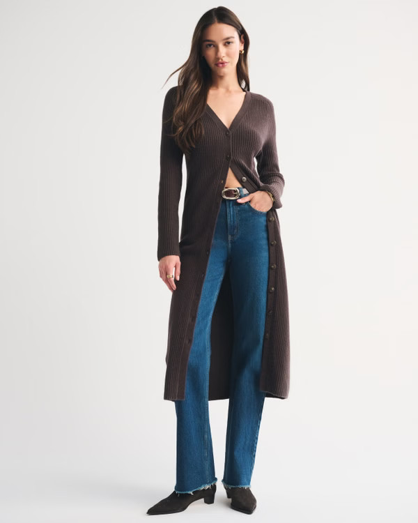 Duster Maxi Sweater Dress | Abercrombie & Fitch (US)