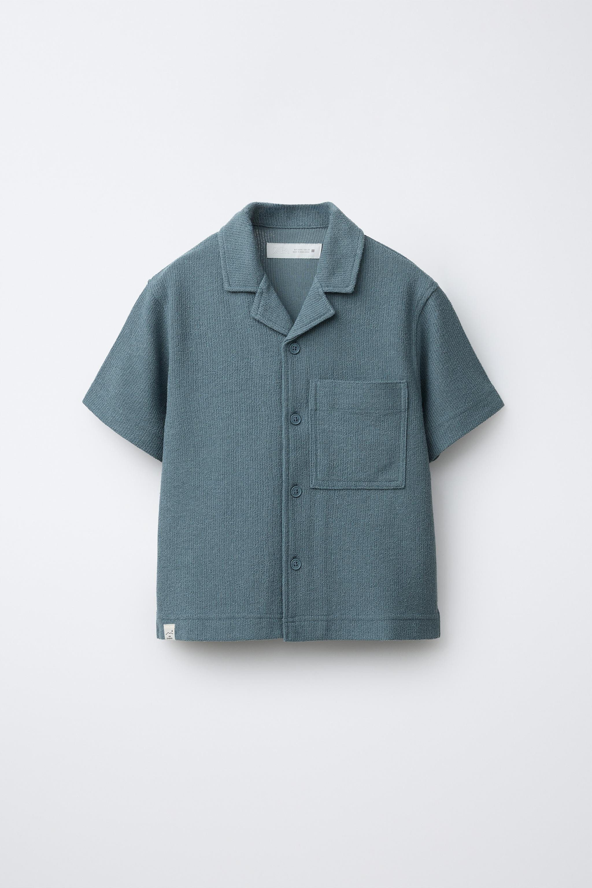 RUSTIC SPREAD COLLAR SHIRT | Zara Canada